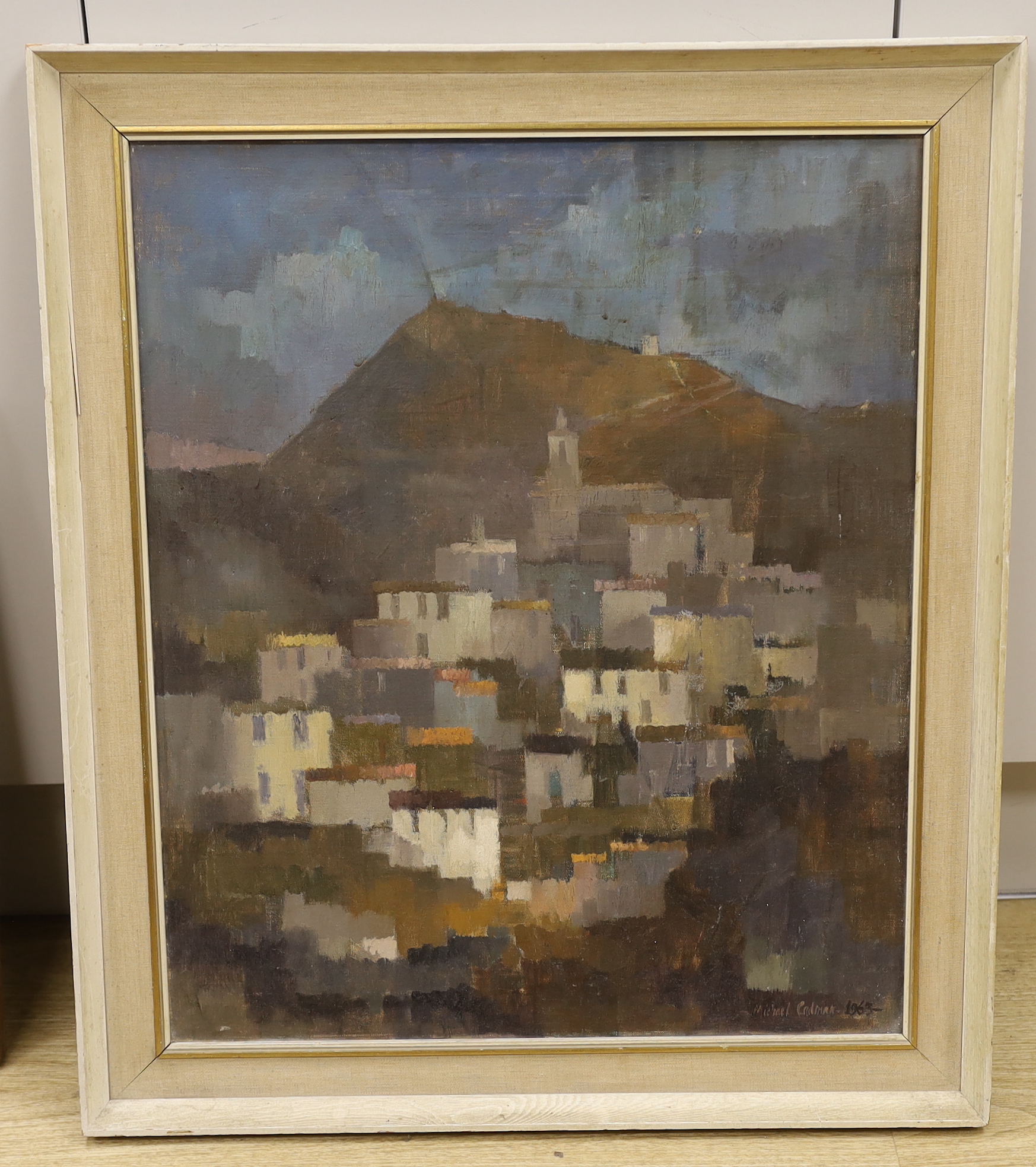 Michael Cadman R.A. (1920-2010), oil on canvas, 'View of a Mediterranean town', signed and dated 1963, 60 x 49cm